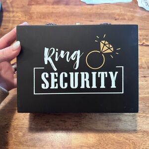 Black Ring Security Box with Gold Accent